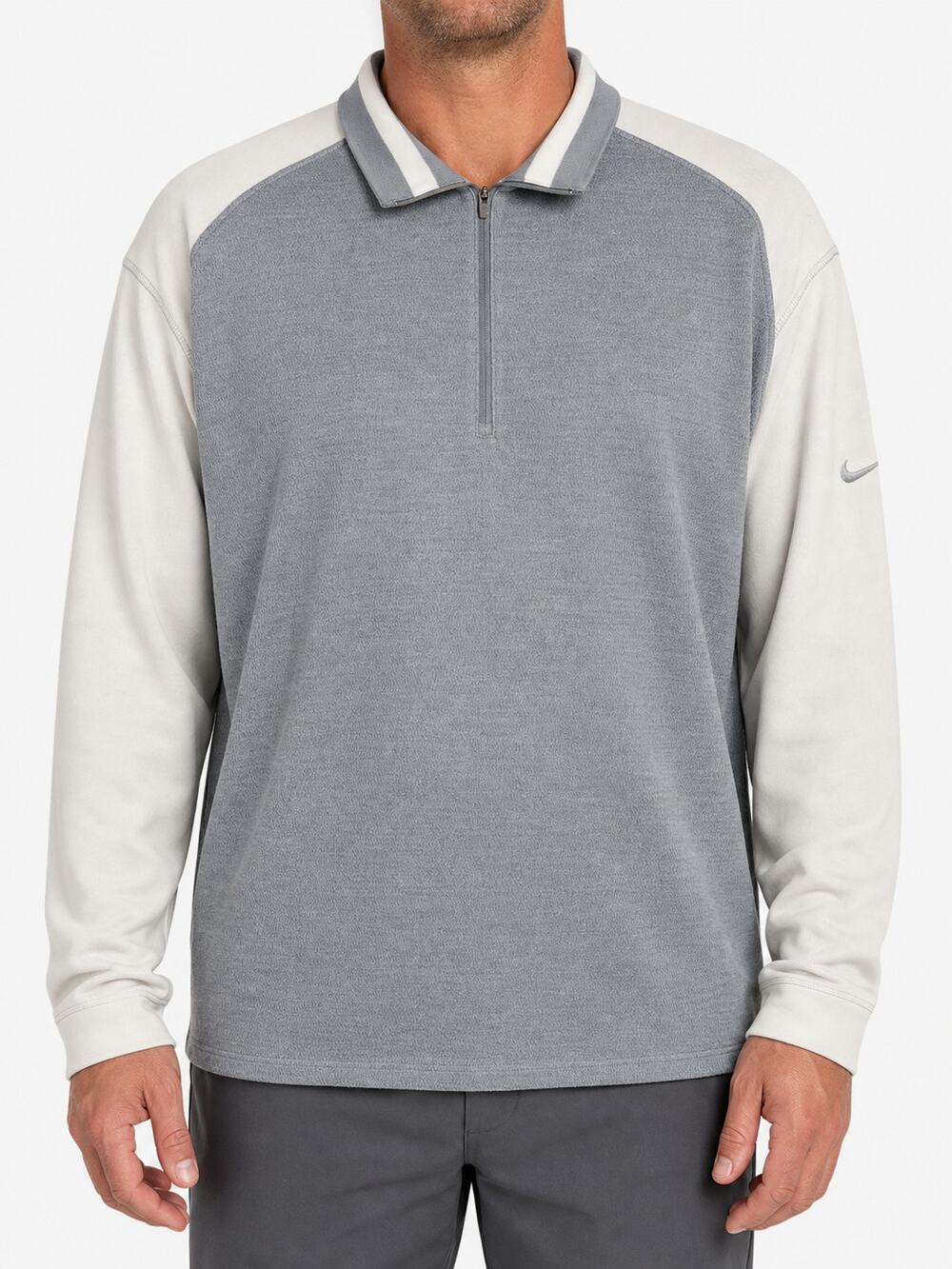 Nike Golf Mens Tour Performance Dri-FIT 1/4 Zip Pullover Size 2XL XXL Blue/White